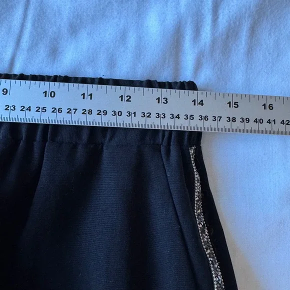 ZARA Black Jogger Pants Embellished Side Stripe Drawstring‎ Waist Tencel Size S - Picture 12 of 16